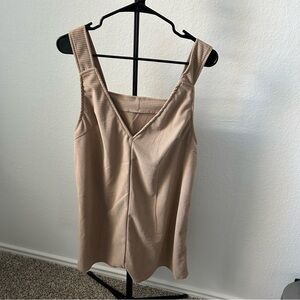 🌿 SHEIN Tan Sleeveless V-Neck Overall Dress